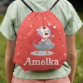 Worek na Buty z Imieniem dla Dzieci - Prezent na Mikołajki Klasowe do Przedszkola Szkoły - Czerwona Sówka