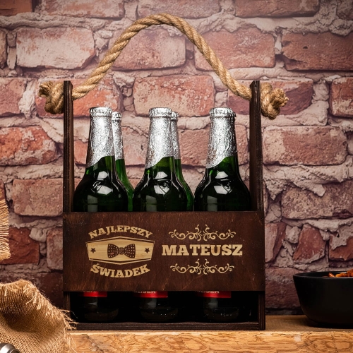 Nosidło na piwo z grawerem, podziękowanie dla świadka