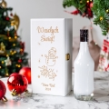 Skrzynka na Alkohol z Logo - Prezent na Święta dla Firm - Prezent Świąteczny z Logo - Wesołych Świąt  - Biała
