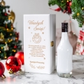 Skrzynka na Alkohol z Logo - Prezent na Święta dla Firm - Prezent Świąteczny z Logo - Wesołych Świąt  - Biała