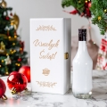 Skrzynka na Alkohol z Logo - Prezent na Święta dla Firm - Prezent Świąteczny z Logo - Wesołych Świąt  - Biała
