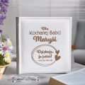 Album Biały Na Zdjęcia z Grawerem Prezent na Dzień Babci - Album na Zdjęcia dla Babci - Dla Kochanej Babci