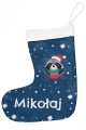 Prezent na Mikołajki Święta dla Dziecka - Świąteczna Skarpeta Minky z Imieniem - Szop