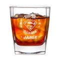 Zestaw Skrzynka na Whisky + Szklanka z Grawerem dla Dziadka - Prezent na Dzień Dziadka - Super Dziadek