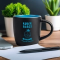 Kubek z Imieniem dla Babci - Kubek na Dzień Babci z Kolorowym Środkiem - Kubek Babci Która Wie Wszystko