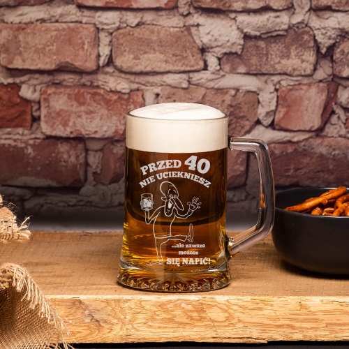 Kufel z Grawerem Do Piwa Prezent na Urodziny z Imieniem - ...Nie uciekniesz