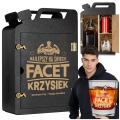 Barek Kanister na Alkohol + Szklanka z Grawerem dla Faceta - Prezent na Dzień Chłopaka - Dla Wspaniałego Chłopaka