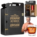 Barek Kanister na Alkohol + Szklanka z Grawerem dla Dziadka - Prezent na Dzień Dziadka - Dla Wspaniałego Dziadka