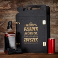 Barek Kanister na Alkohol + Szklanka z Grawerem dla Dziadka - Prezent na Dzień Dziadka - Dla Wspaniałego Dziadka
