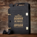 Barek Kanister na Alkohol + Szklanka z Grawerem dla Dziadka - Prezent na Dzień Dziadka - Dla Wspaniałego Dziadka