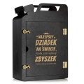 Barek Kanister na Alkohol + Szklanka z Grawerem dla Dziadka - Prezent na Dzień Dziadka - Dla Wspaniałego Dziadka