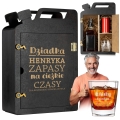 Barek Kanister na Alkohol + Szklanka z Grawerem dla Dziadka - Prezent na Dzień Dziadka - Dla Wspaniałego Dziadka