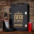 Barek Kanister na Alkohol + Szklanka z Grawerem dla Ojca - Prezent na Dzień Ojca