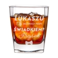 Barek Kanister na Alkohol + Szklanka z Grawerem dla Świadka - Prezent dla Świadka - Prośba o Świadkowanie