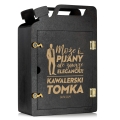 Barek Kanister na Alkohol + Szklanka z Grawerem na Kawalerski - Prezent na Wieczór Kawalerski