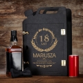 Barek Kanister na Alkohol + Szklanka z Grawerem na Osiemnaste Urodziny - Prezent na osiemnastkę