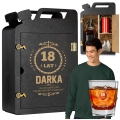 Barek Kanister na Alkohol + Szklanka z Grawerem na Osiemnaste Urodziny - Prezent na osiemnastkę