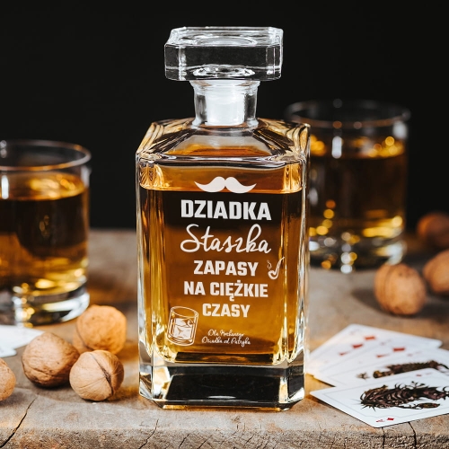 Karafka na whisky z grawerem dla dziadka