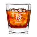 Barek Kanister na Alkohol + Szklanka z Grawerem na Osiemnaste Urodziny - Prezent na osiemnastkę