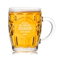 Kufel z Grawerem Do Piwa - Zestaw Prezentowy dla Dziadka - Prezent na Dzień Dziadka - Kufel + Podkładka + Otwieracz Butelka - Najlepszy Dziadek na Świecie