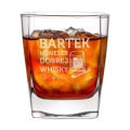 Szklanka do Whisky z Grawerem - Zestaw Prezentowy dla Faceta z Imieniem - Szklanka + Karty do Gry + Kostki Chłodzące - Koneser Dobrej Whisky