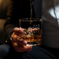 Szklanka do Whisky z Grawerem - Prezent na Dzień Chłopaka  - Zestaw Prezentowy dla Faceta - Szklanka + Karty do Gry + Kostki Chłodzące - Pan BOSS