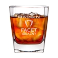 Szklanka do Whisky z Grawerem - Prezent na Dzień Chłopaka  - Zestaw Prezentowy dla Faceta - Szklanka + Karty do Gry + Kostki Chłodzące - Facet Idealny