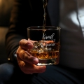 Szklanka do Whisky z Grawerem - Prezent na Dzień Chłopaka  - Zestaw Prezentowy dla Faceta - Szklanka + Karty do Gry + Kostki Chłodzące - Najlepszy Facet