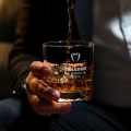 Szklanka do Whisky z Grawerem - Podziękowanie dla Świadka - Zestaw Prezentowy dla Świadka na Ślub - Szklanka + Karty do Gry + Kostki Chłodzące - Najlepszy Świadek na Świecie