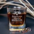 Szklanka do Whisky z Grawerem - Prezent na Święta dla Faceta - Świąteczny Zestaw Prezentowy - Szklanka + Karty do Gry + Kostki Chłodzące - Świąteczna Whisky