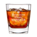 Szklanka do Whisky z Grawerem - Prezent na Święta dla Faceta - Świąteczny Zestaw Prezentowy - Szklanka + Karty do Gry + Kostki Chłodzące - Świąteczna Whisky