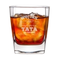 Szklanka do Whisky z Grawerem - Prezent na Dzień Ojca - Zestaw Prezentowy dla Taty - Szklanka + Karty do Gry + Kostki Chłodzące - No1 Dad