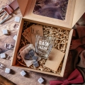 Szklanka do Whisky z Grawerem - Prezent na Dzień Ojca - Zestaw Prezentowy dla Taty - Szklanka + Karty do Gry + Kostki Chłodzące - The Best DAD