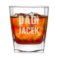 Szklanka do Whisky z Grawerem - Prezent na Dzień Ojca - Zestaw Prezentowy dla Taty - Szklanka + Karty do Gry + Kostki Chłodzące - The Best DAD