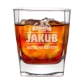 Szklanka do Whisky z Grawerem - Prezent na Dzień Chłopaka  - Zestaw Prezentowy dla Faceta - Szklanka + Karty do Gry + Kostki Chłodzące - Jesteś Najlepszy