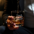 Szklanka do Whisky z Grawerem - Prezent na Dzień Chłopaka  - Zestaw Prezentowy dla Faceta - Szklanka + Karty do Gry + Kostki Chłodzące - Super Facet