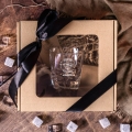 Szklanka do Whisky z Grawerem - Prezent na Dzień Dziadka - Zestaw Prezentowy dla Dziadka - Szklanka + Karty do Gry + Kostki Chłodzące - Super Dziadek