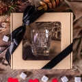 Szklanka do Whisky z Grawerem - Prezent na Walentynki dla Męża - Zestaw Prezentowy na Walentynki - Szklanka + Karty do Gry + Kostki Chłodzące - Mąż Prawie Idealny