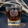 Szklanka do Whisky z Grawerem - Prezent na Walentynki dla Chłopaka - Zestaw Prezentowy na Walentynki - Szklanka + Karty do Gry + Kostki Chłodzące - Super Chłopak