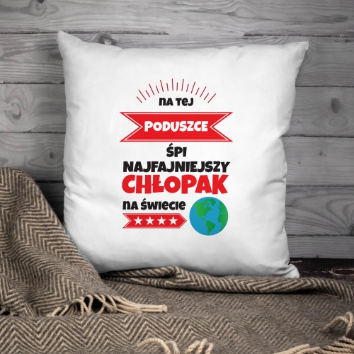 Poduszka z nadrukiem dla chłopaka
