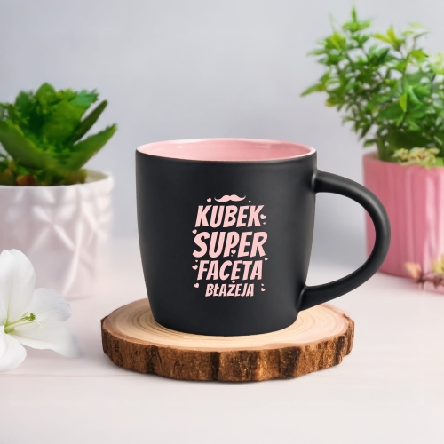 Kubek z Imieniem Na Walentynki - Kubek Dla Dziewczyny, Chłopaka z Kolorowym Środkiem - Kubek Super Faceta