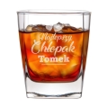 Szklanka do Whisky z Grawerem - Prezent na Walentynki dla Chłopaka - Zestaw Prezentowy na Walentynki - Szklanka + Karty do Gry + Kostki Chłodzące - Najlepszy Chłopak