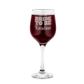 Kieliszek do Wina z Grawerem - Prezent na Wieczór Panieński - Zestaw Prezentowy na Panieński - Kieliszek + Lusterko Bambusowe + Myjka do Kąpieli - Bride To Be Bold
