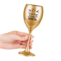 Złoty Kieliszek do Wina z Grawerem - Prezent na Święta - Świąteczny Zestaw Prezentowy - Wesołego Winka