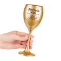 Złoty Kieliszek do Wina z Grawerem - Prezent Na Dzień Kobiet dla Żony - Perfect Wife