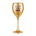 Złoty Kieliszek do Wina z Grawerem - Prezent na Święta - Wesołego Winka