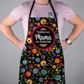 Kubek i Fartuch Kuchenny z Nadrukiem dla Mamy - Prezent na Dzień Matki - Zestaw Prezentowy dla Mamy - Folk