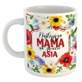Kubek i Fartuch Kuchenny z Nadrukiem dla Mamy - Prezent na Dzień Matki - Zestaw Prezentowy dla Mamy - Wildflowers