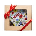 Kubek i Fartuch Kuchenny z Nadrukiem dla Mamy - Prezent na Dzień Matki - Zestaw Prezentowy dla Mamy - Wildflowers