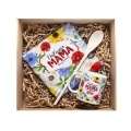 Kubek i Fartuch Kuchenny z Nadrukiem dla Mamy - Prezent na Dzień Matki - Zestaw Prezentowy dla Mamy - Wildflowers